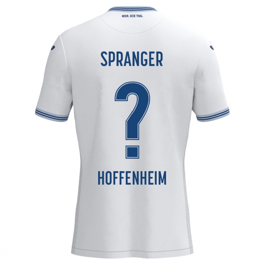 Women Football Tristan Spranger #0 White Blue Away Jersey 2024/25 T-Shirt Nz