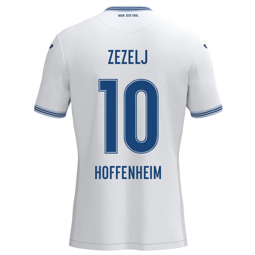 Women Football Neno Zezelj #10 White Blue Away Jersey 2024/25 T-Shirt Nz