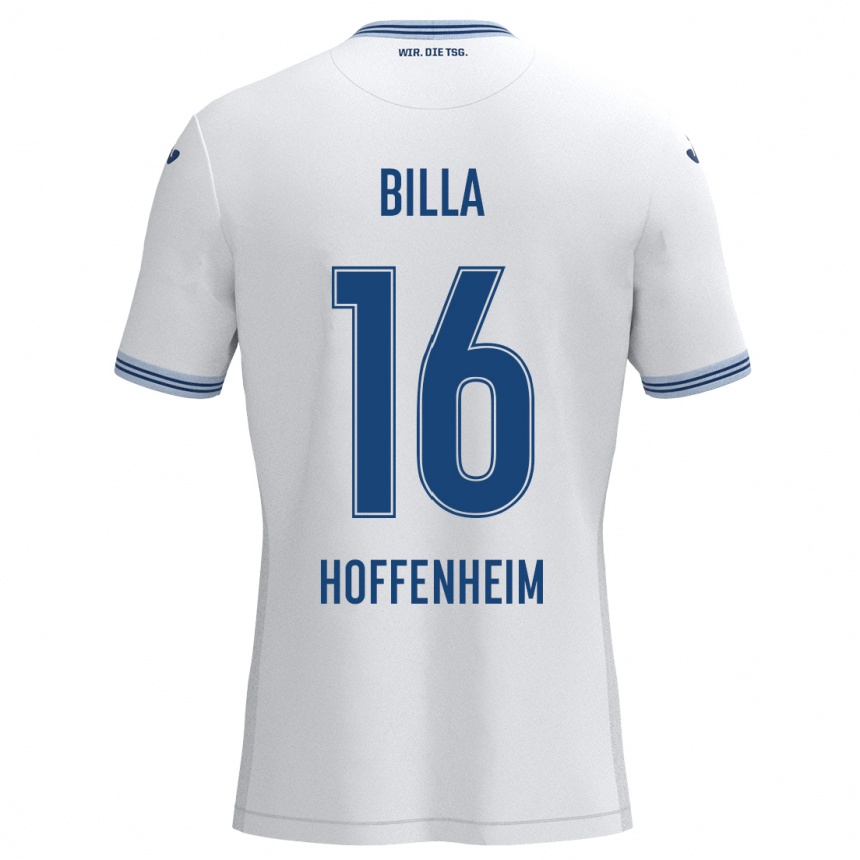 Women Football Nicole Billa #16 White Blue Away Jersey 2024/25 T-Shirt Nz