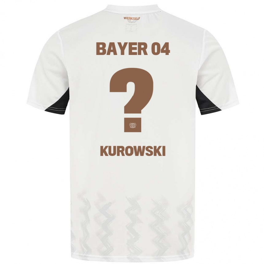 Women Football Julien Kurowski #0 White Black Away Jersey 2024/25 T-Shirt Nz