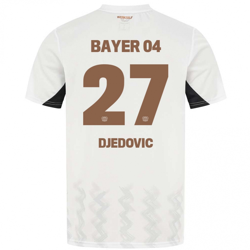 Women Football Seldin Djedovic #27 White Black Away Jersey 2024/25 T-Shirt Nz