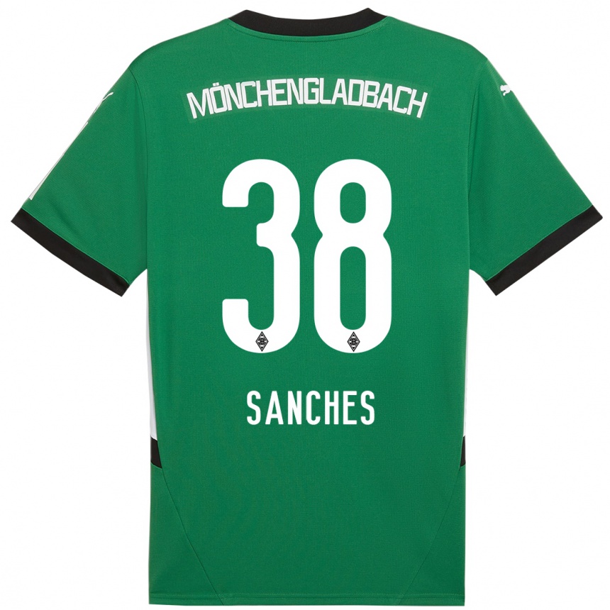 Women Football Yvandro Borges Sanches #38 Green White Away Jersey 2024/25 T-Shirt Nz