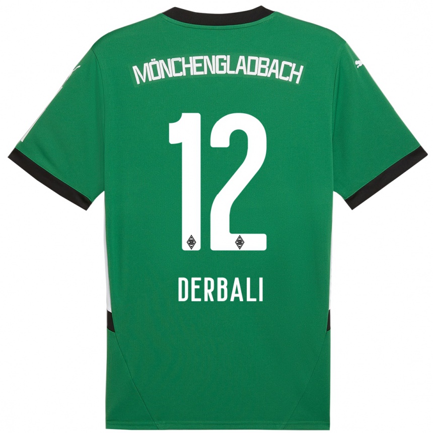 Women Football Louisa Derbali #12 Green White Away Jersey 2024/25 T-Shirt Nz