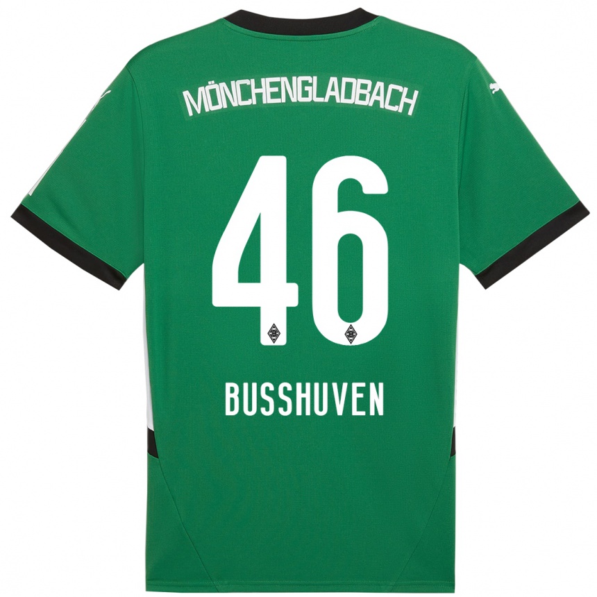 Women Football Alina Busshuven #46 Green White Away Jersey 2024/25 T-Shirt Nz