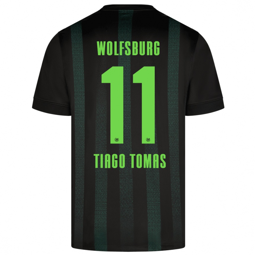 Women Football Tiago Tomás #11 Dark Green Away Jersey 2024/25 T-Shirt Nz