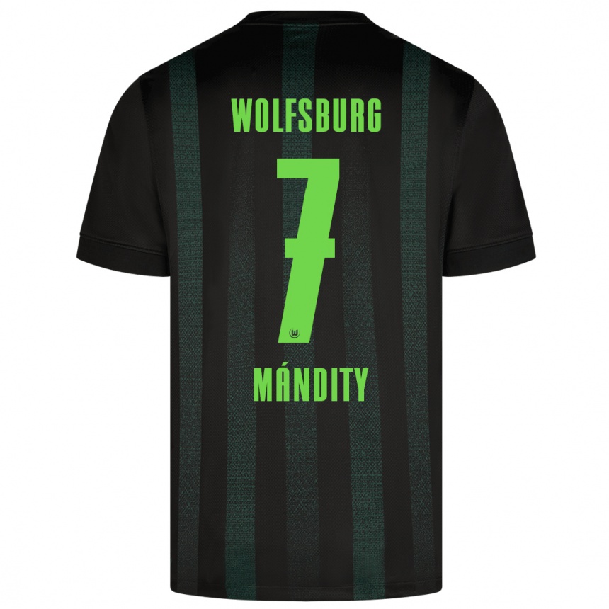 Women Football Márkó Mándity #7 Dark Green Away Jersey 2024/25 T-Shirt Nz