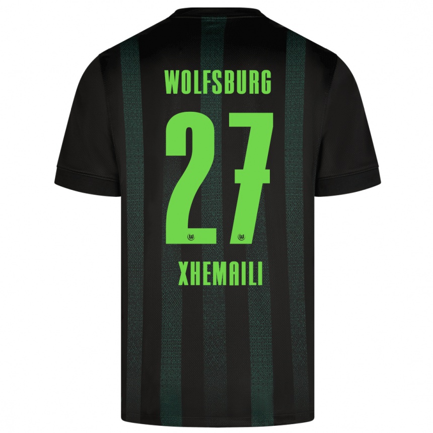 Women Football Riola Xhemaili #27 Dark Green Away Jersey 2024/25 T-Shirt Nz