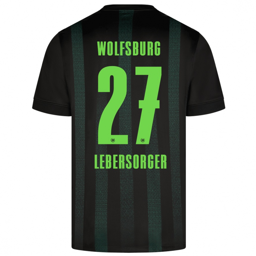 Women Football Kevin Lebersorger #27 Dark Green Away Jersey 2024/25 T-Shirt Nz