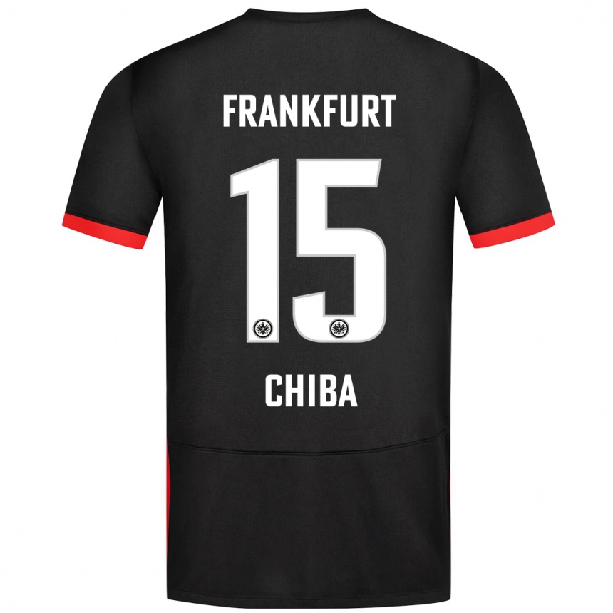 Women Football Remina Chiba #15 Black Away Jersey 2024/25 T-Shirt Nz