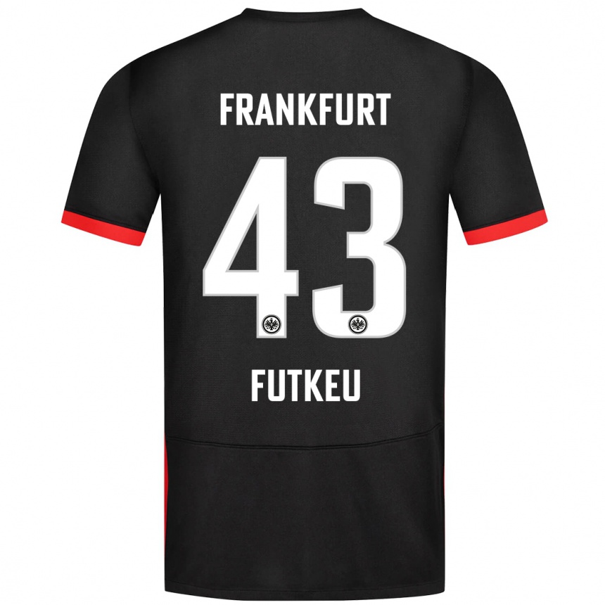 Women Football Noel Futkeu #43 Black Away Jersey 2024/25 T-Shirt Nz