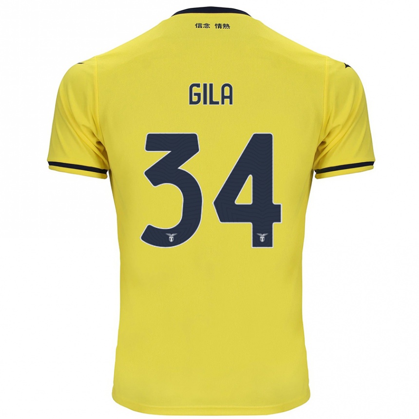 Women Football Mario Gila #34 Yellow Away Jersey 2024/25 T-Shirt Nz