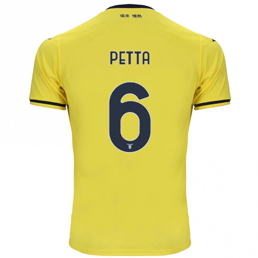 Women Football Andrea Petta #6 Yellow Away Jersey 2024/25 T-Shirt Nz