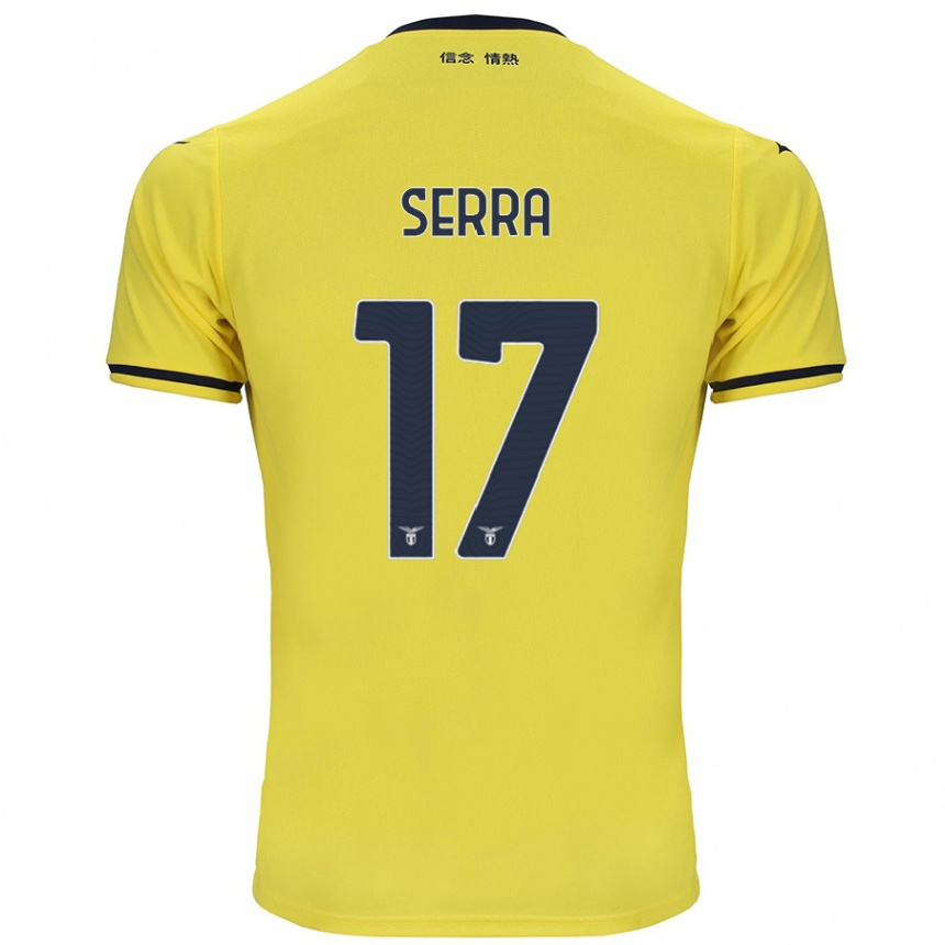 Women Football Federico Serra #17 Yellow Away Jersey 2024/25 T-Shirt Nz