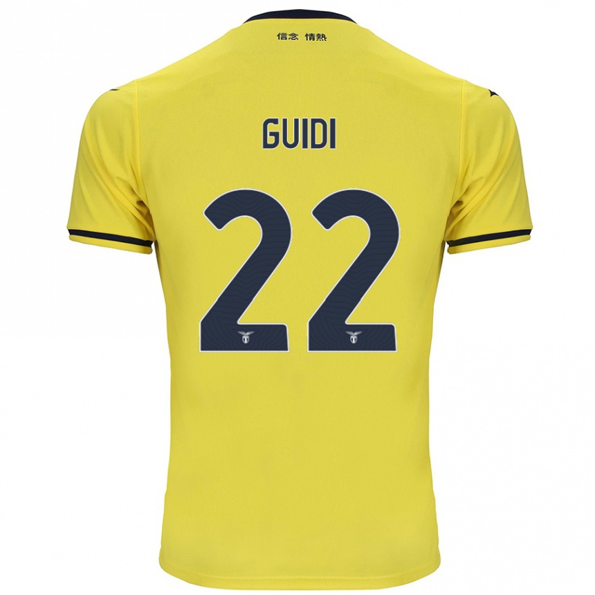 Women Football Emma Guidi #22 Yellow Away Jersey 2024/25 T-Shirt Nz