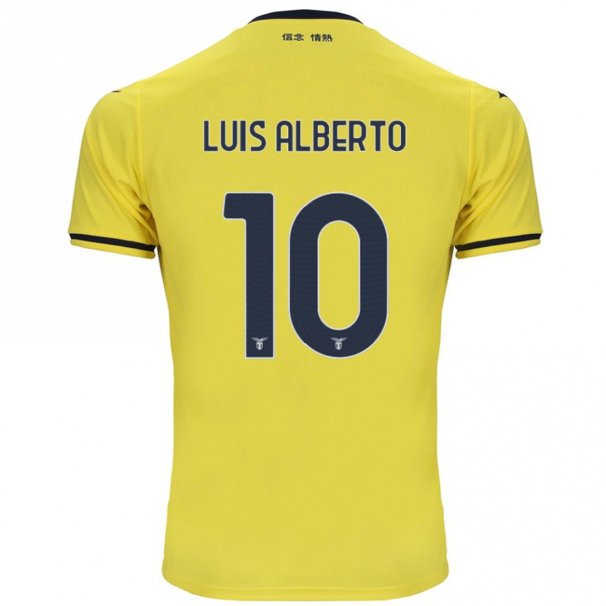 Women Football Luis Alberto #10 Yellow Away Jersey 2024/25 T-Shirt Nz