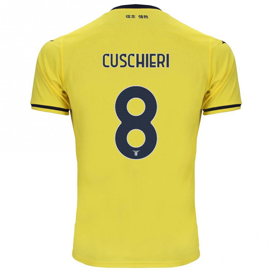 Women Football Rachel Cuschieri #8 Yellow Away Jersey 2024/25 T-Shirt Nz