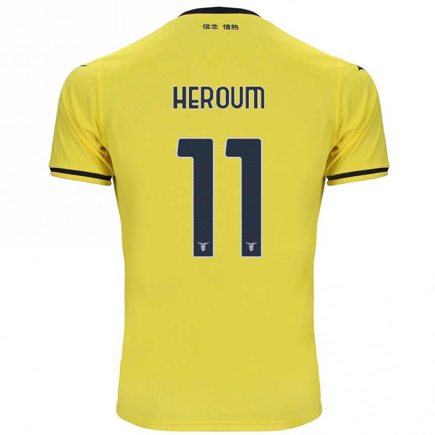 Women Football Nora Heroum #11 Yellow Away Jersey 2024/25 T-Shirt Nz