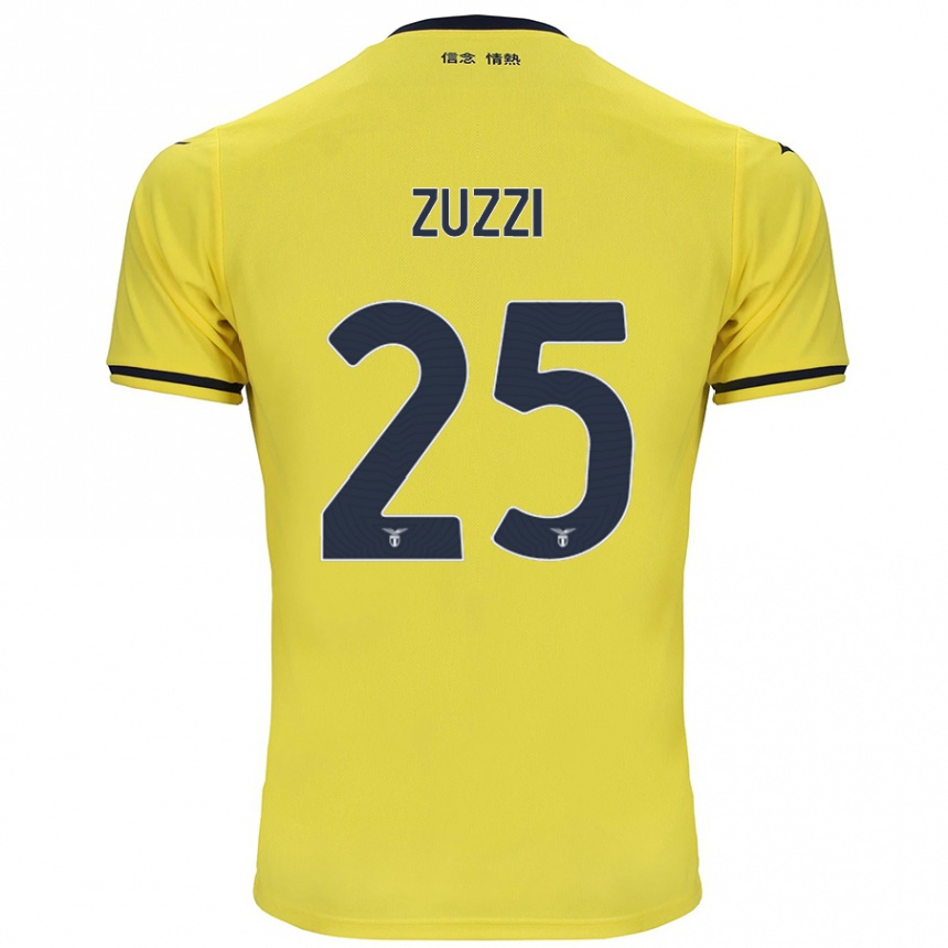 Women Football Giorgia Zuzzi #25 Yellow Away Jersey 2024/25 T-Shirt Nz