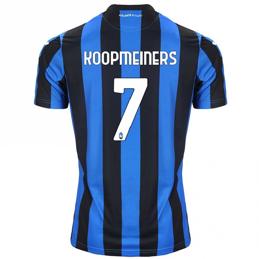 Kids Football Teun Koopmeiners #7 Blue Black Home Jersey 2024/25 T-Shirt Nz