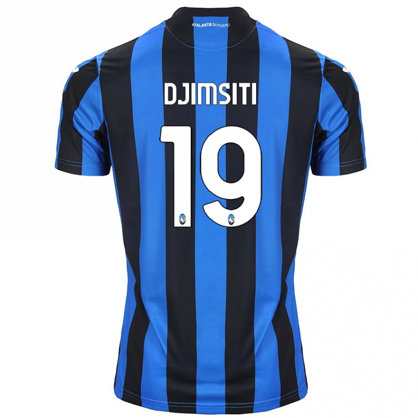 Kids Football Berat Djimsiti #19 Blue Black Home Jersey 2024/25 T-Shirt Nz