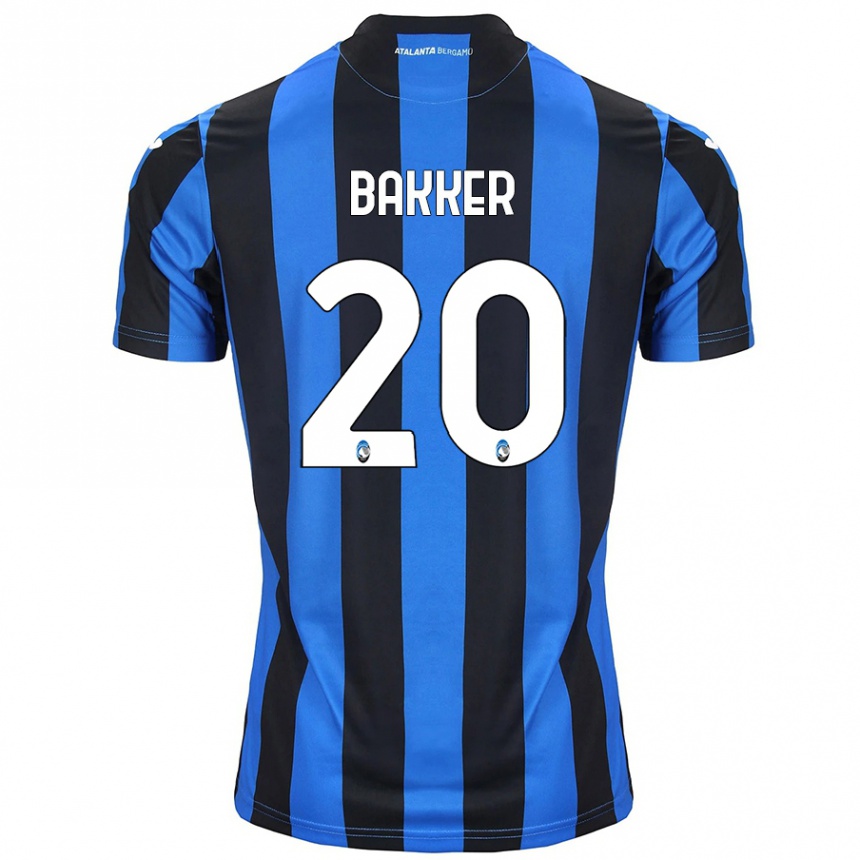 Kids Football Mitchel Bakker #20 Blue Black Home Jersey 2024/25 T-Shirt Nz