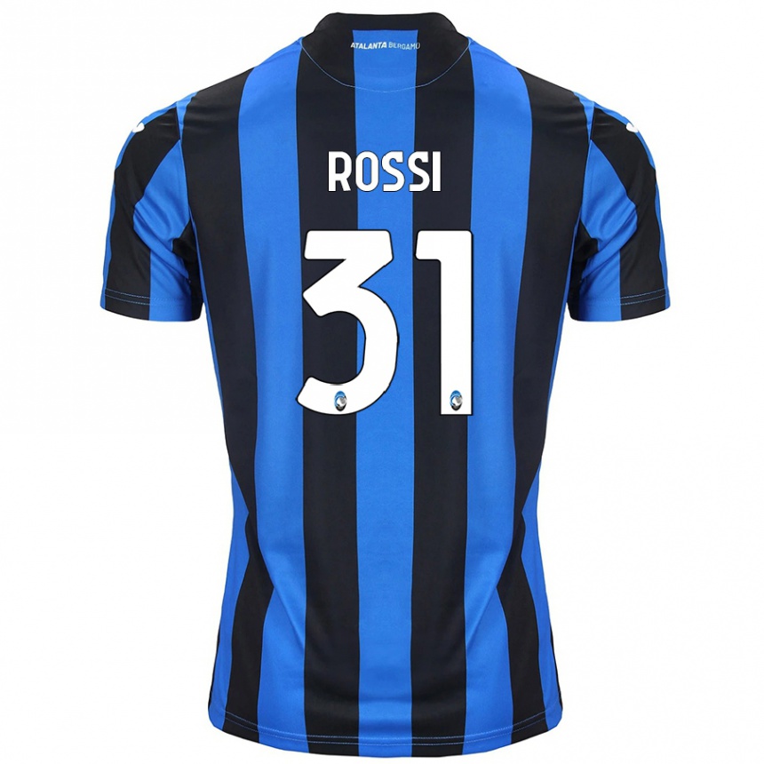 Kids Football Francesco Rossi #31 Blue Black Home Jersey 2024/25 T-Shirt Nz