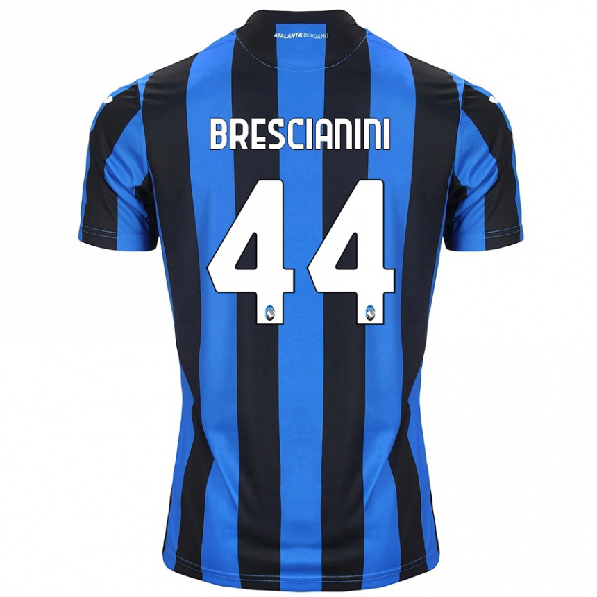 Kids Football Marco Brescianini #44 Blue Black Home Jersey 2024/25 T-Shirt Nz