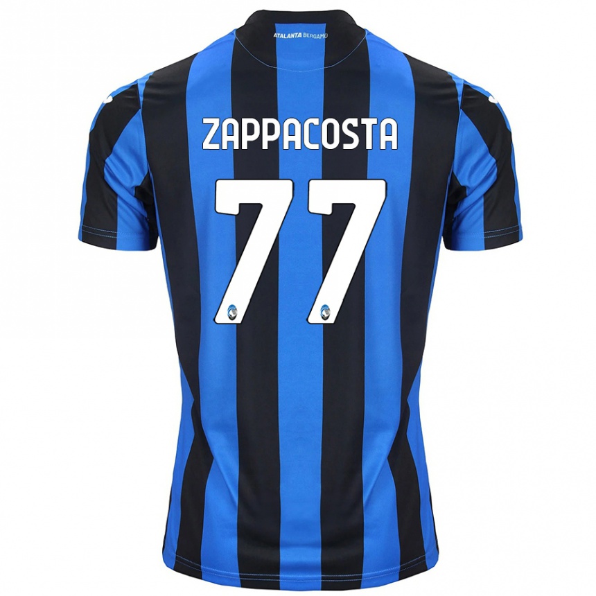 Kids Football Davide Zappacosta #77 Blue Black Home Jersey 2024/25 T-Shirt Nz