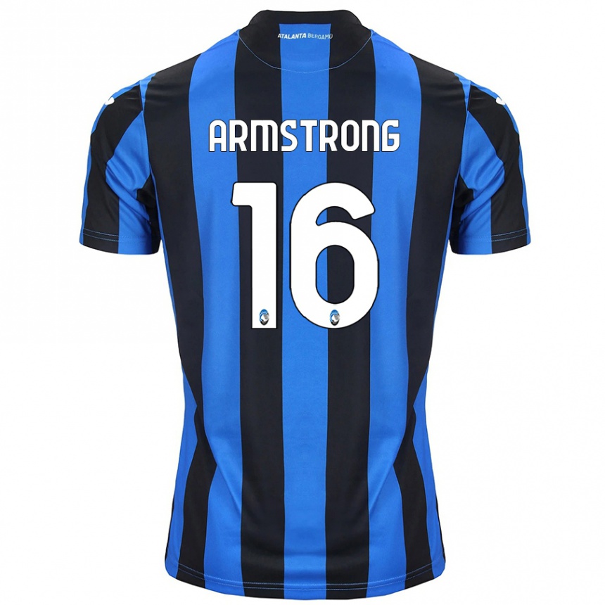 Kids Football Daniel Armstrong #16 Blue Black Home Jersey 2024/25 T-Shirt Nz