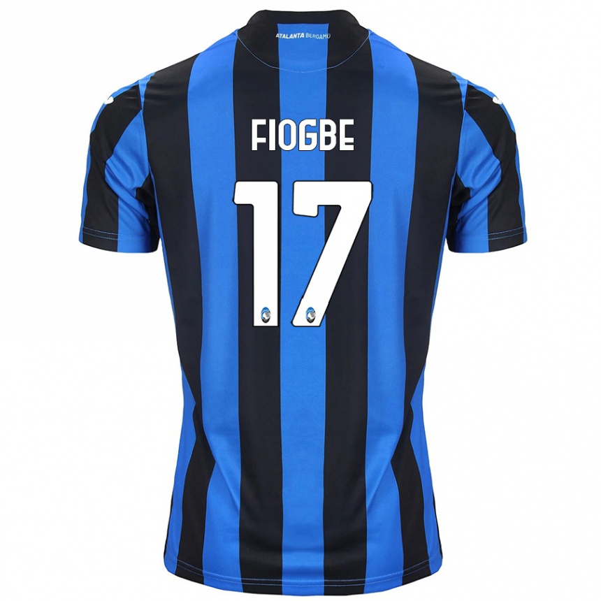 Kids Football Candas Fiogbe #17 Blue Black Home Jersey 2024/25 T-Shirt Nz