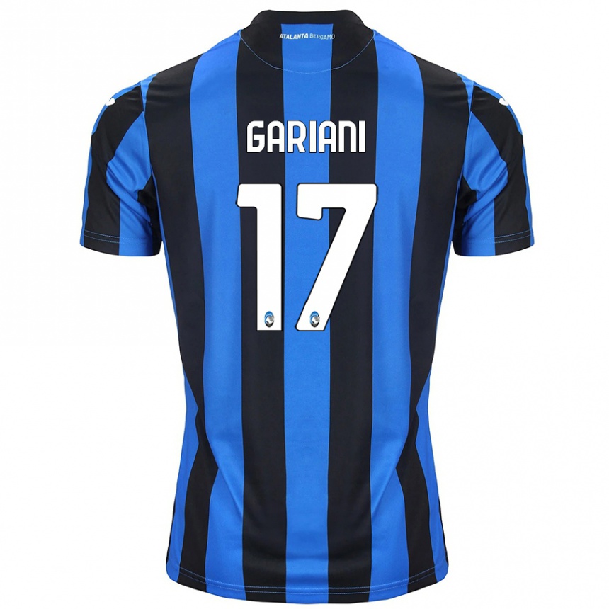 Kids Football Niccolò Gariani #17 Blue Black Home Jersey 2024/25 T-Shirt Nz