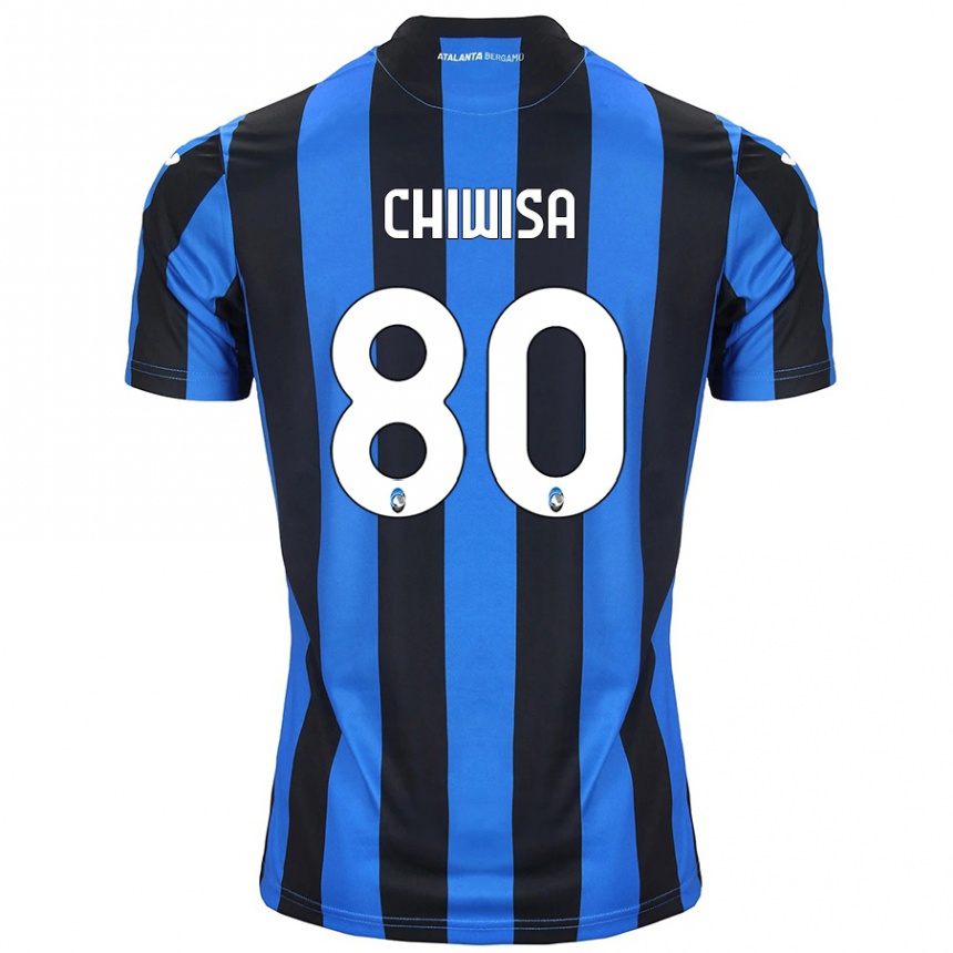 Kids Football Mannah Chiwisa #80 Blue Black Home Jersey 2024/25 T-Shirt Nz