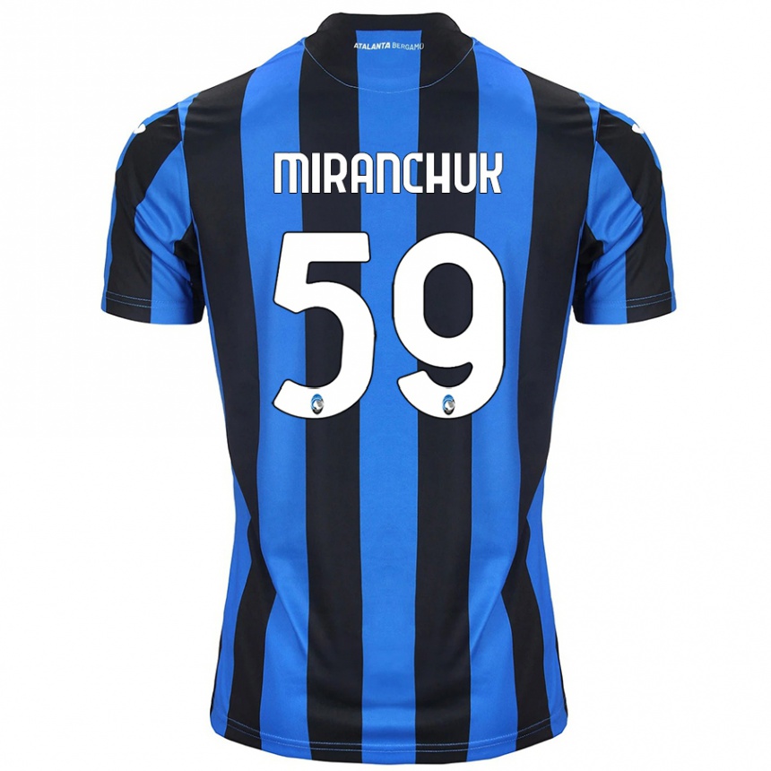 Kids Football Aleksey Miranchuk #59 Blue Black Home Jersey 2024/25 T-Shirt Nz