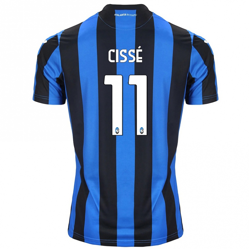 Kids Football Moustapha Cissé #11 Blue Black Home Jersey 2024/25 T-Shirt Nz