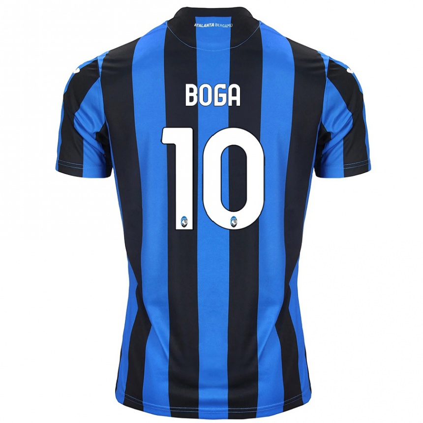 Kids Football Jeremie Boga #10 Blue Black Home Jersey 2024/25 T-Shirt Nz