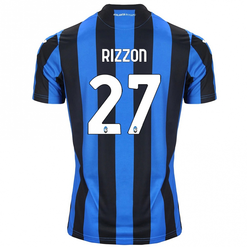 Kids Football Giulia Rizzon #27 Blue Black Home Jersey 2024/25 T-Shirt Nz