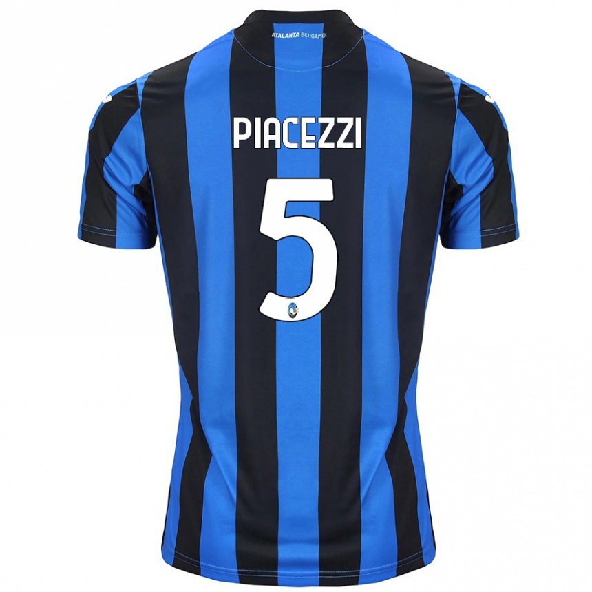 Kids Football Eleonora Piacezzi #5 Blue Black Home Jersey 2024/25 T-Shirt Nz