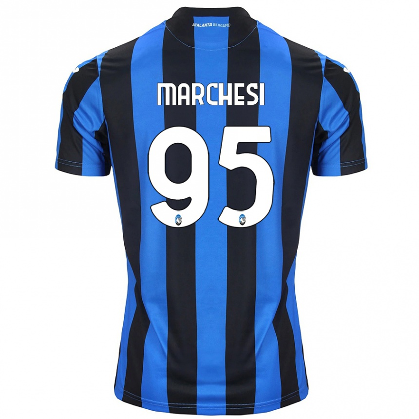 Kids Football Silvia Marchesi #95 Blue Black Home Jersey 2024/25 T-Shirt Nz