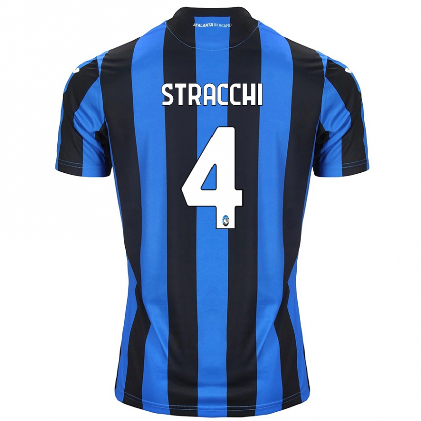 Kids Football Daniela Stracchi #4 Blue Black Home Jersey 2024/25 T-Shirt Nz