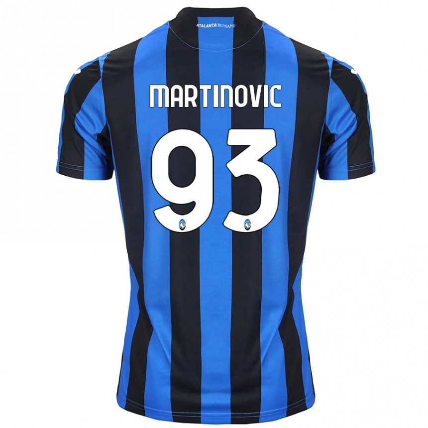 Kids Football Melania Martinovic #93 Blue Black Home Jersey 2024/25 T-Shirt Nz