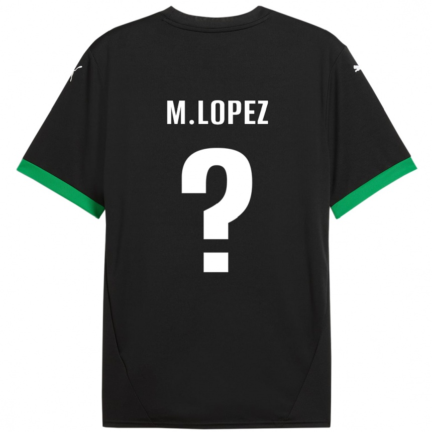 Kids Football Maxime López #0 Black Dark Green Home Jersey 2024/25 T-Shirt Nz