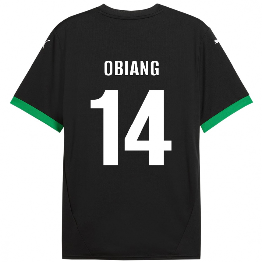 Kids Football Pedro Obiang #14 Black Dark Green Home Jersey 2024/25 T-Shirt Nz