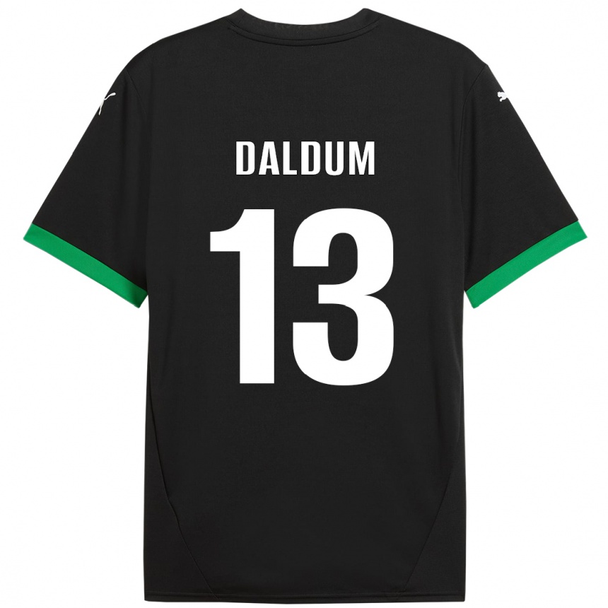 Kids Football Sonosi Daldum #13 Black Dark Green Home Jersey 2024/25 T-Shirt Nz