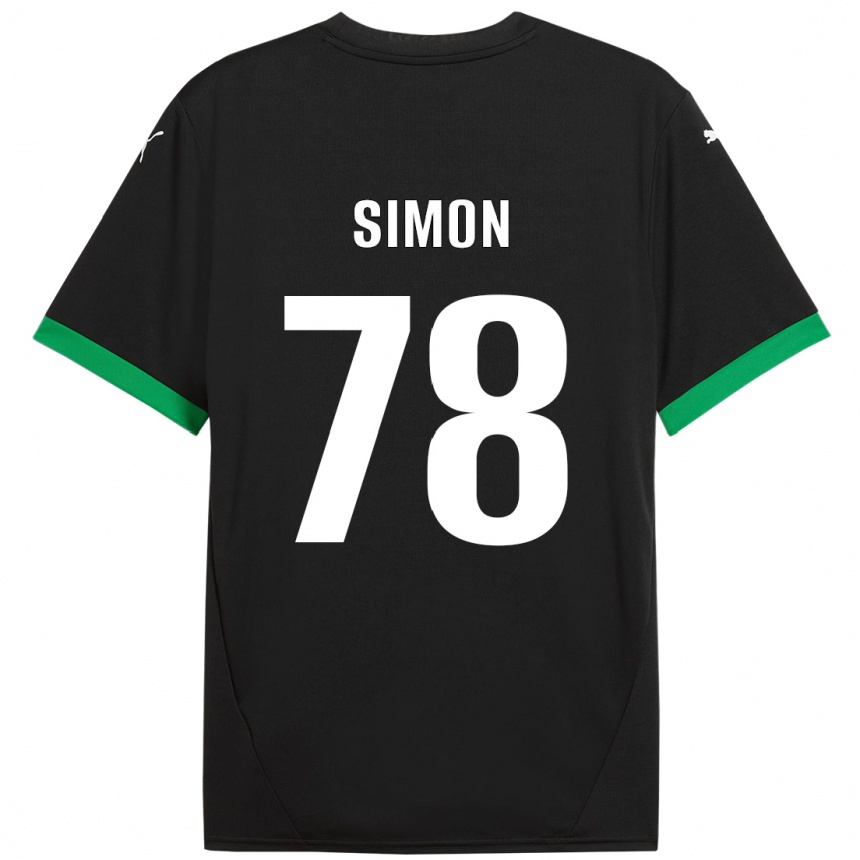 Kids Football Bénédicte Simon #78 Black Dark Green Home Jersey 2024/25 T-Shirt Nz