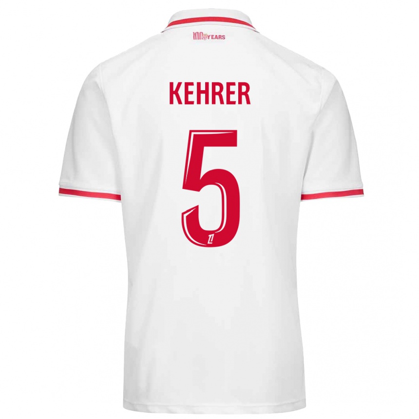 Kids Football Thilo Kehrer #5 White Red Home Jersey 2024/25 T-Shirt Nz