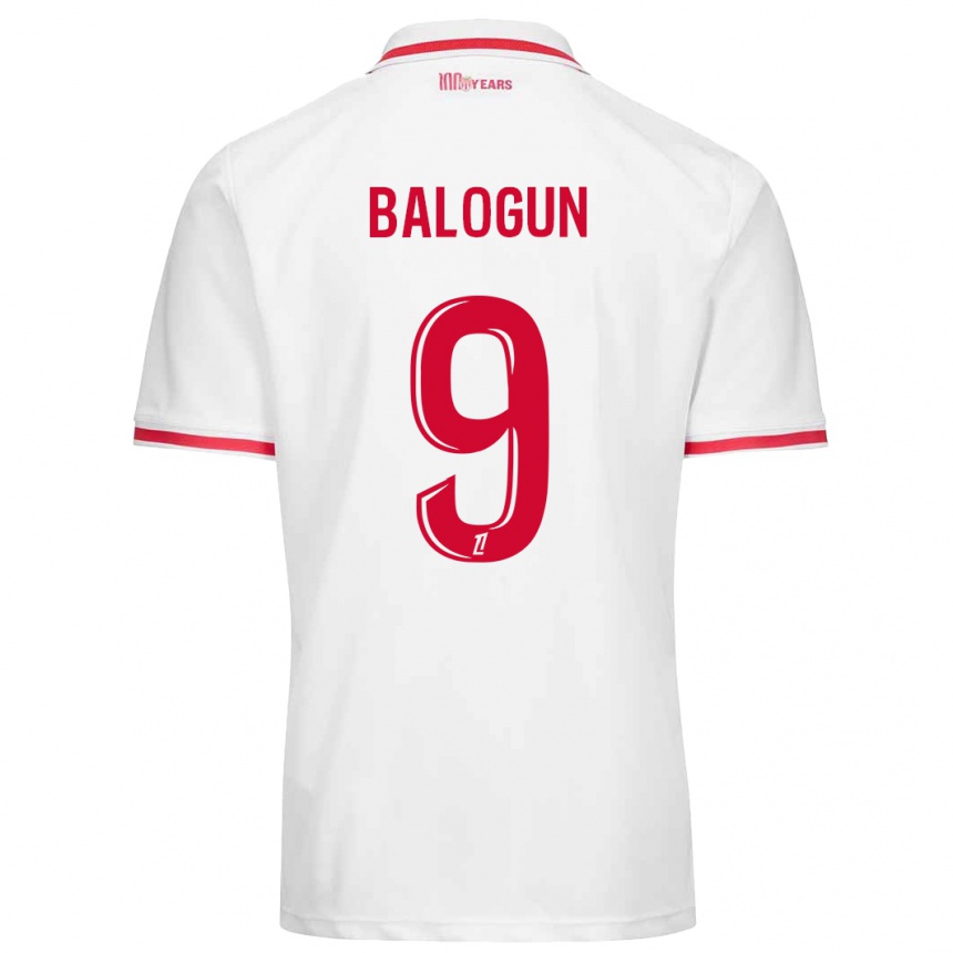 Kids Football Folarin Balogun #9 White Red Home Jersey 2024/25 T-Shirt Nz