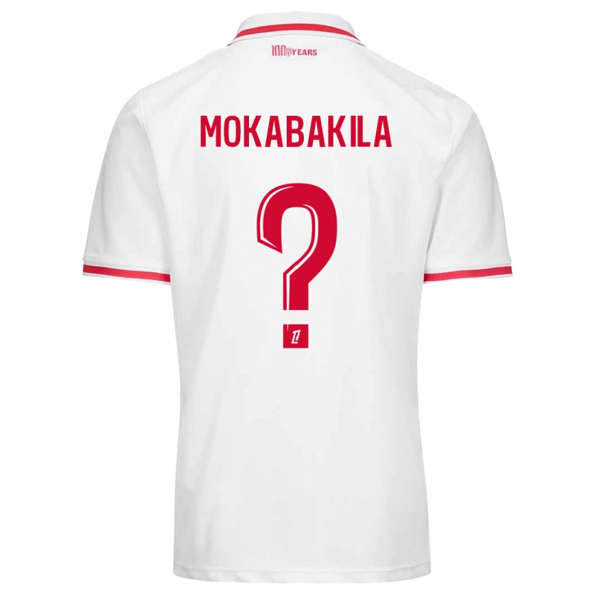 Kids Football Nick Mokabakila #0 White Red Home Jersey 2024/25 T-Shirt Nz