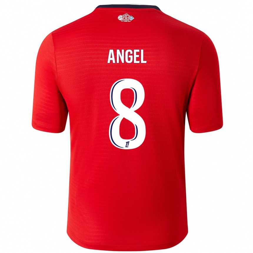 Kids Football Angel Gomes #8 Red White Home Jersey 2024/25 T-Shirt Nz