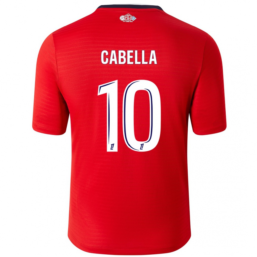 Kids Football Rémy Cabella #10 Red White Home Jersey 2024/25 T-Shirt Nz