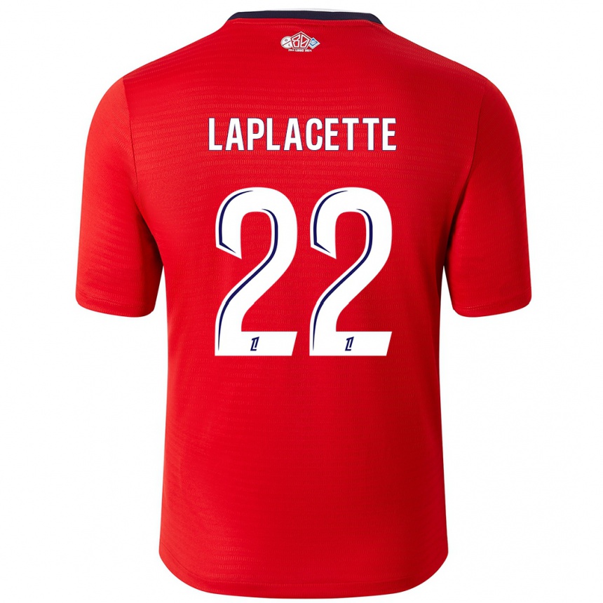 Kids Football Tess Laplacette #22 Red White Home Jersey 2024/25 T-Shirt Nz